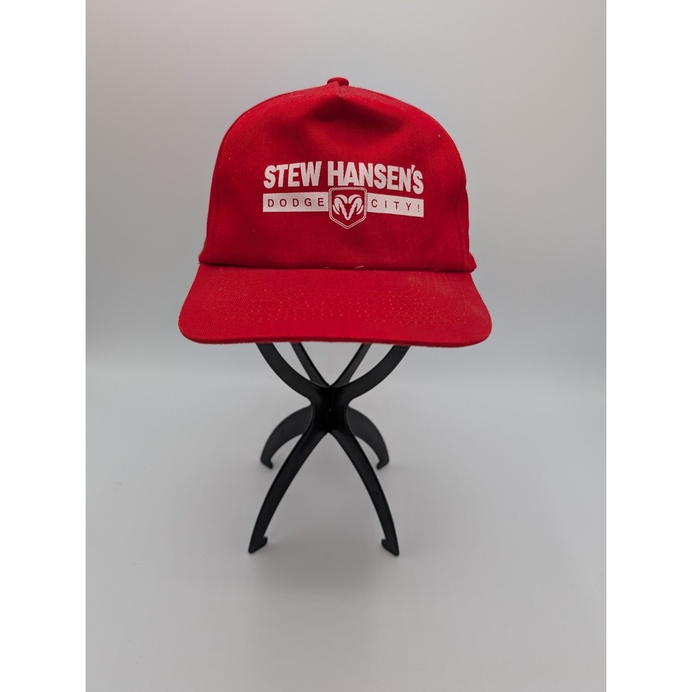 Stew Hansen's Dodge City Red Mesh Back Snapback Trucker Hat